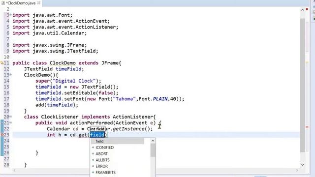 Digital clock in java | How to make digital clock in java | Programmer land смотреть онлайн