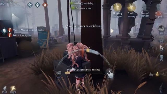 Junko Enoshima - Barmaid's A costume gameplay / Identity V смотреть онлайн