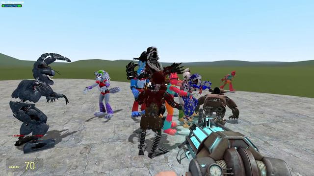 ALL GLAMROCK ANIMATRONICS VS ALL NIGHTMARE ANIMATRONICS In Garry's Mod! (Five Nights at Freddy's SB смотреть онлайн