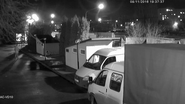 Камера OZERO AC-VD10 (3.6 мм). Улица. Ночь. смотреть онлайн