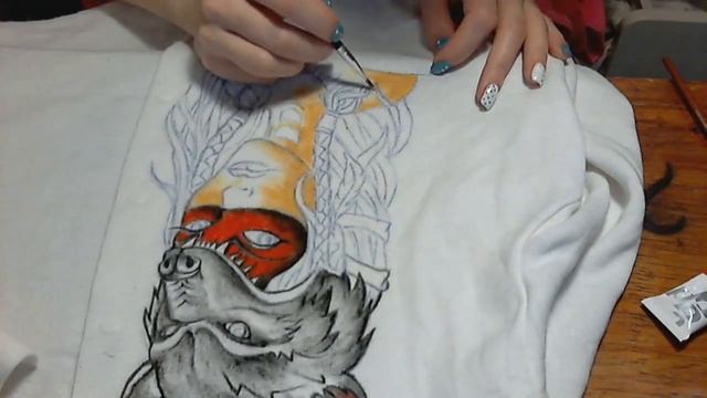 DIY T-shirt art painting / Рисунок на одежде (акрил) смотреть онлайн