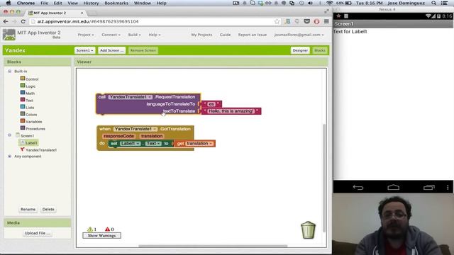 App Inventor 2, Yandex.Translate Component смотреть онлайн