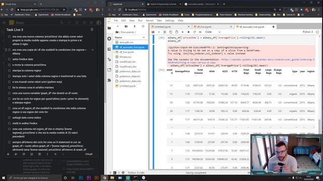 [RoadToAIDeveloper] #11 - Pandas - Python 3 - Dataset sugli Avocadi col tutorial di Sentdex! смотреть онлайн