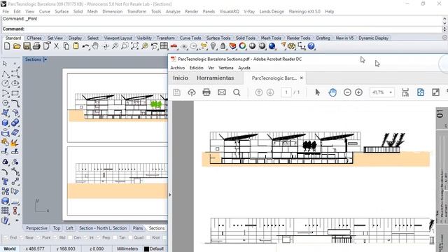 VisualARQ 2.0: Hidden-Line Vector output 2D drawings in Rhino смотреть онлайн
