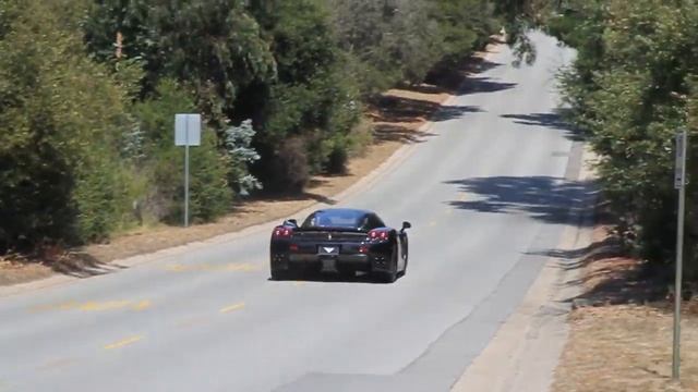 Black Ferrari Enzo With Tubi Exhaust - LOUD Acceleration