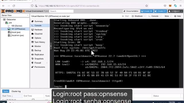Install OPNsense Firewall in proxmox,instale o OPNsense Firewall no proxmox смотреть онлайн