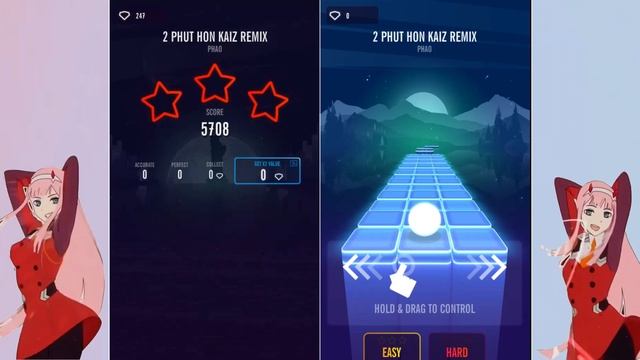 2 PHUT HON KAIZ REMIX DANCING SKY 3 EASY VS HARD смотреть онлайн