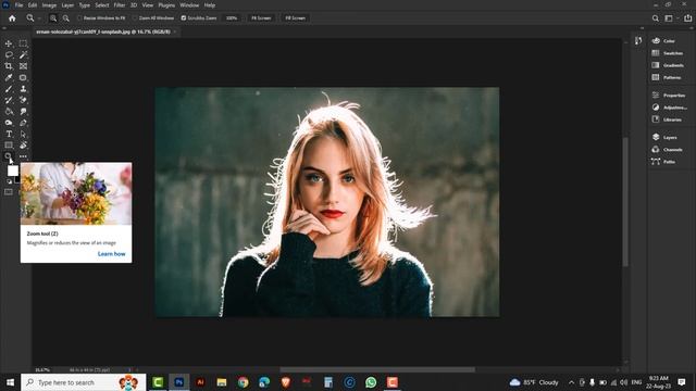 How to use hand tool in photoshop | Rotate View Tool | Zoom Tool - Class 20 смотреть онлайн