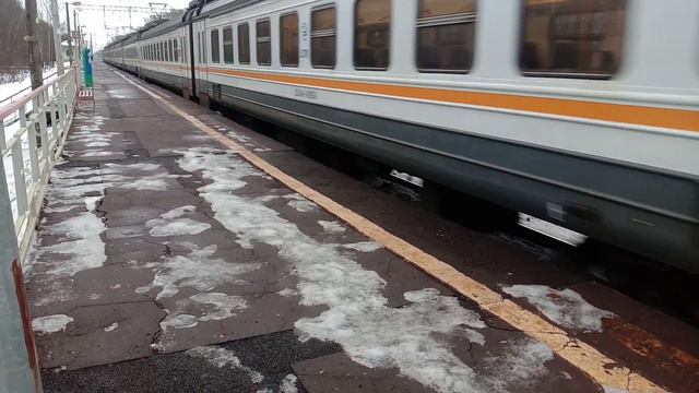 новый электропоезд Стандарт плюс сообщением Электрогорск-Апрелевка на станции пл 43 км