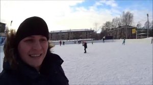 Хочу пожрать - Андрюха первый раз на коньках Жесть