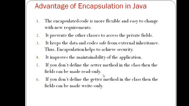Encapsulation in Java With real life Example смотреть онлайн