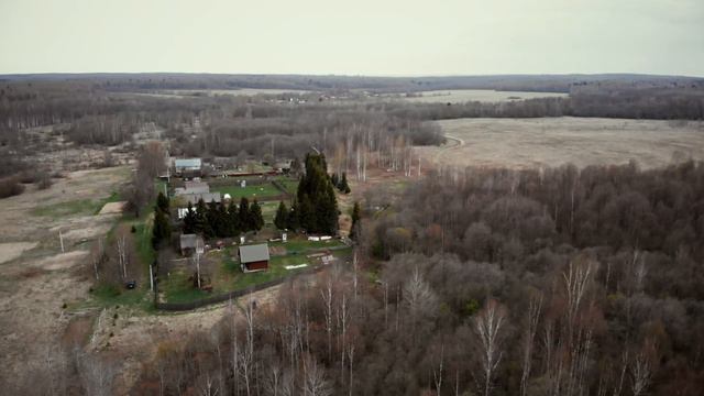 аэросъемка участка в деревне (4к) смотреть онлайн