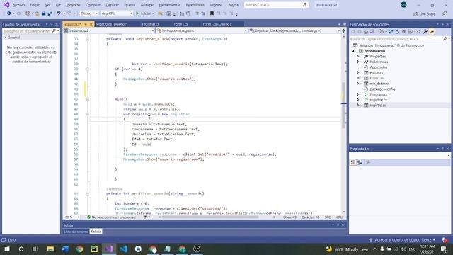 Base de Datos en la nube C# WinForms en firebase CRUD (login, registro, modificacion de usuario) смотреть онлайн