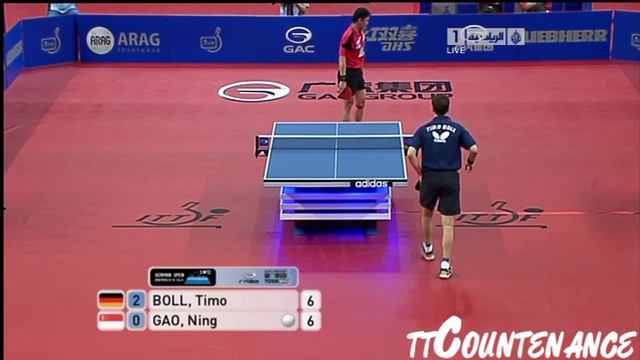 German Open: Timo Boll-Gao Ning смотреть онлайн