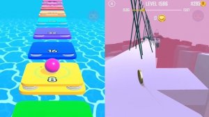 Stack Rider, Ball Run 2048 Infinity All Levels Android iOS Gameplay