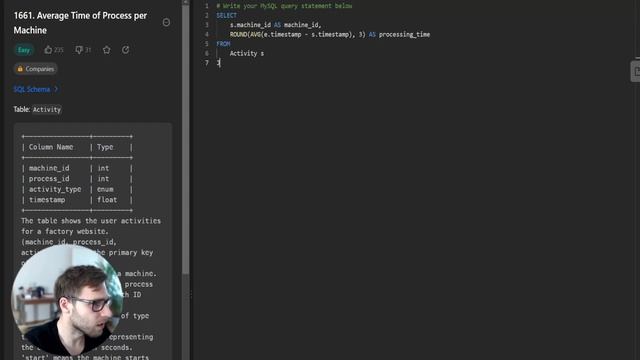 Master SQL with VanAmsen: Solve 'Average Time of Process per Machine' from LeetCode | 1661 смотреть онлайн