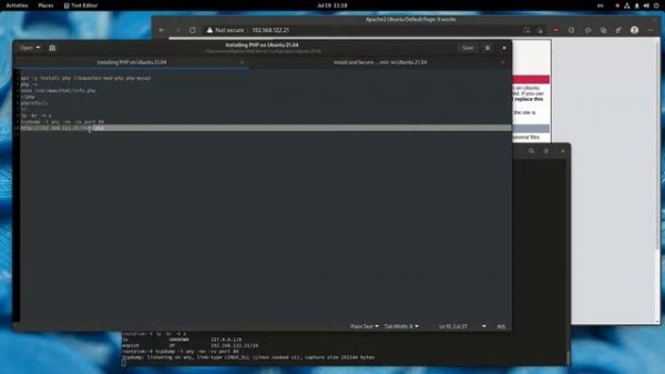 Установка PHP на  Ubuntu Server 21.04
