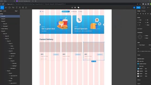 Figma Speed Art - Food Delivery Website Design смотреть онлайн