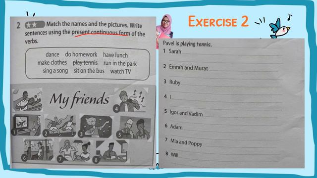 CEFR YEAR 5 UNIT 4 (PRESENT CONTINUOUS TENSE | WORKBOOK PAGE 37) смотреть онлайн
