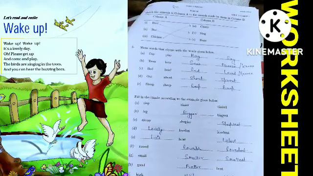 WORKSHEET SOLUTIONS I Wake Up I Class-4 English I हिंदी Explanation NCERT Chapter 1 Marigold I KV смотреть онлайн
