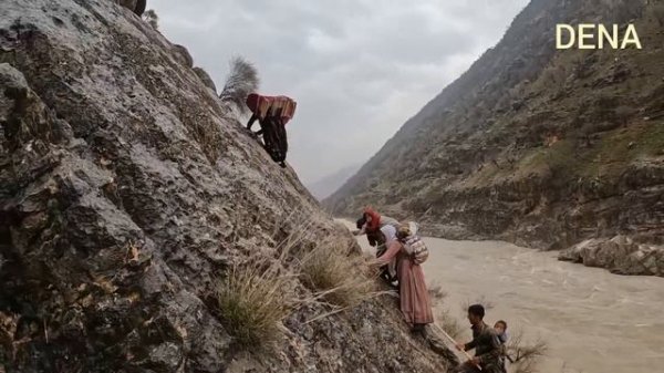 Risk for life. Iranian nomadic family