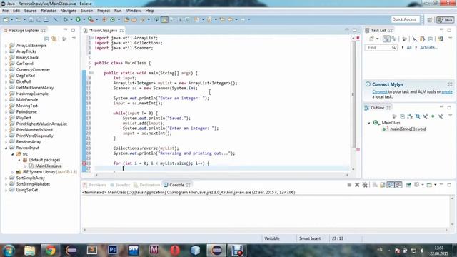 Learn JAVA - Reversing user input смотреть онлайн