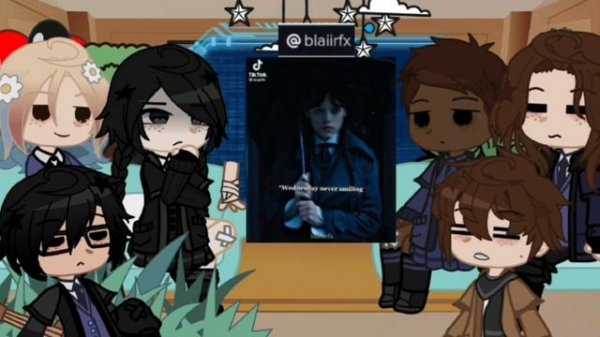 ?Nevermore react to Wednesday?{Rus/Eng}