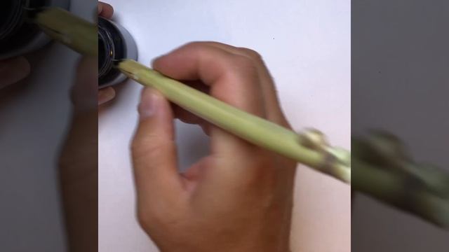 Самодельное плоское перо для каллиграфии из тростника. Калам. смотреть онлайн