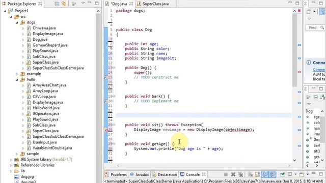 Java 11b : Create Super Class and Sub Class Part 2 смотреть онлайн