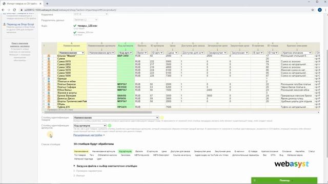 Импорт товаров из CSV-файла в Shop-Script смотреть онлайн