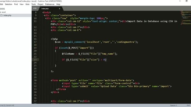 Import excel data into database using PHP смотреть онлайн