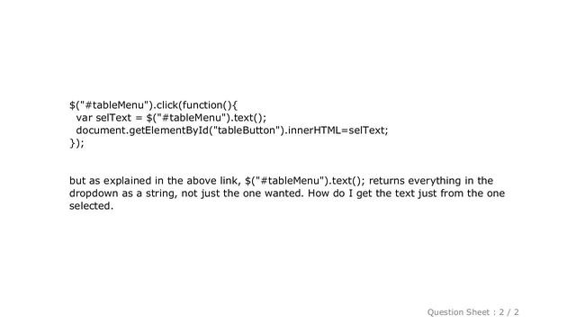 HTML : Get selected text from bootstrap dropdown смотреть онлайн