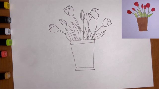 Как нарисовать вазу с цветами легко вместе с Солнечным утром смотреть онлайн