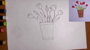 Как нарисовать вазу с цветами легко вместе с Солнечным утром