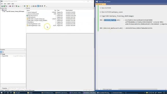 5.2 Lab L30, FTK Imager, hash verification смотреть онлайн