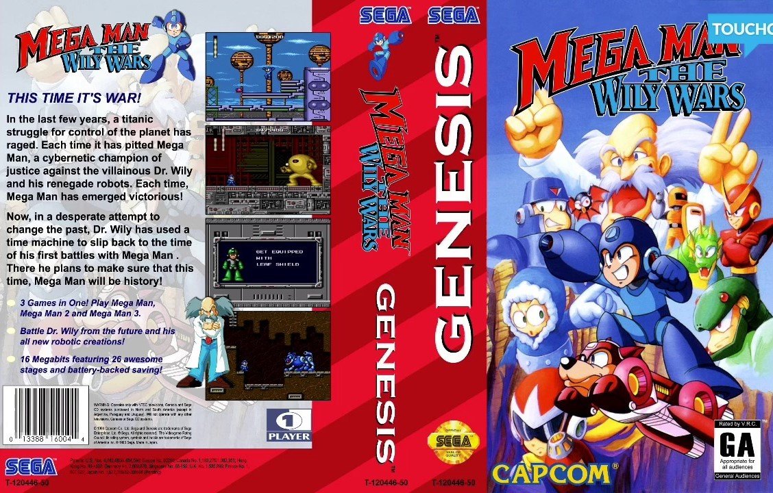 Sega Mega Drive 2 (Smd) 16-bit MegaMan (RockMan) 1 part Полное Прохождение