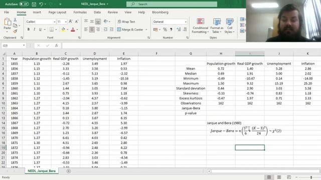 Jarque-Bera test explained: skewness, kurtosis, and normality (Excel) смотреть онлайн