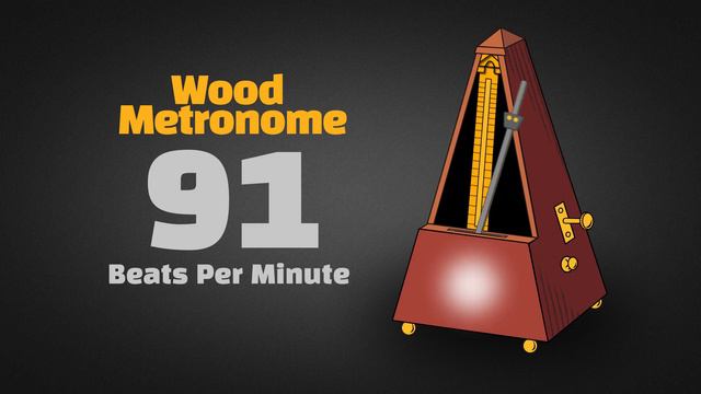 91 BPM Wood Metronome [30 Minuts] смотреть онлайн