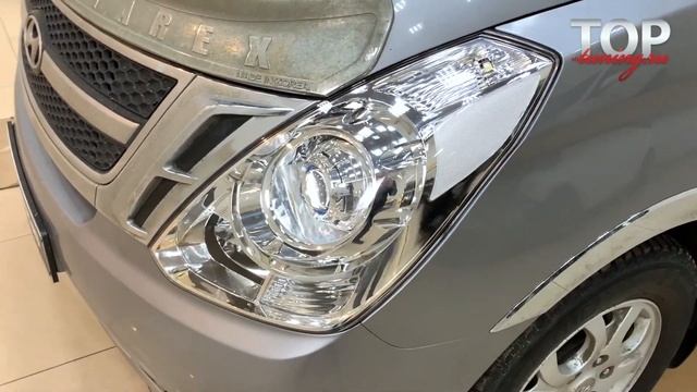 Тюнинг оптики Hyundai Grand Starex - LED линзы в штатные фары смотреть онлайн