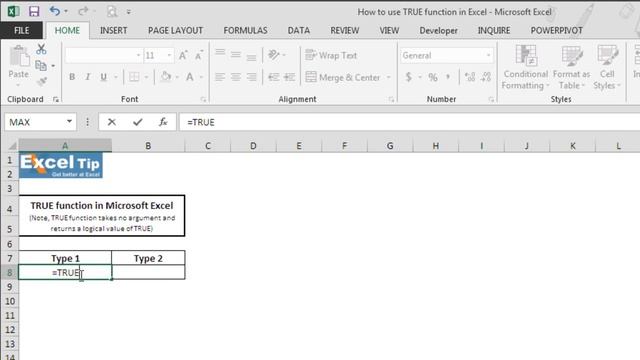 How to use TRUE function in Excel смотреть онлайн