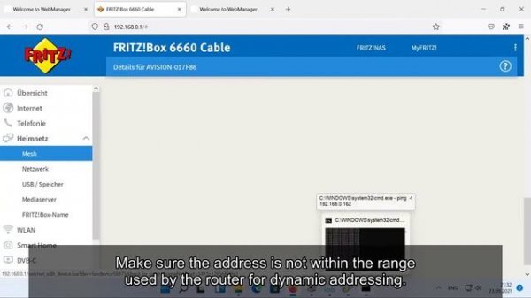 Setting up Avision document scanner AD335WN for network scans.
