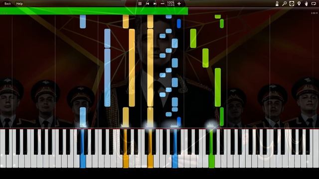 Russian Folk Song - Polyushka Polye Synthesia Piano Tutorial (midi) //Change of Key смотреть онлайн