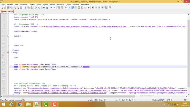 Bootstrap 4 Dersleri 12 - Margin (Dış Boşluk) смотреть онлайн