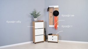 Обувница закрытая (тумба для обуви) Крафт 13.112 Н для прихожей и гардеробной.