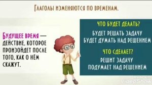Изменение глагола по временам. Русский язык. 3 класс.