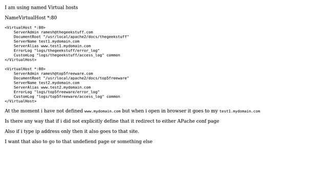 DevOps & SysAdmins: How to make undefined host go to default Page in apache2 virtual hosts? смотреть онлайн