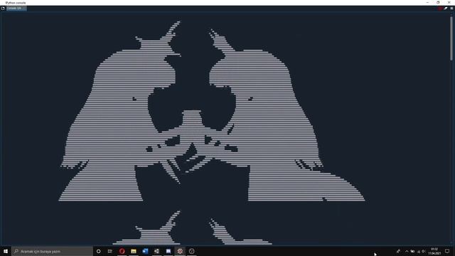Bad Apple played on python console with ASCII art смотреть онлайн