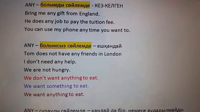 Lesson 33. Some/any, Something/anything