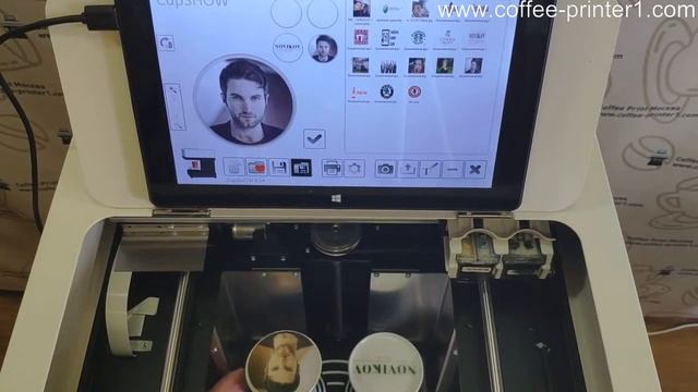 Печать фотографий гостей на пене кофе ( Кофе Принтер Москва ) смотреть онлайн
