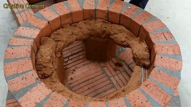 Как сделать дровяную печь 2 в 1 из красного кирпича и цемента просто и красиво смотреть онлайн